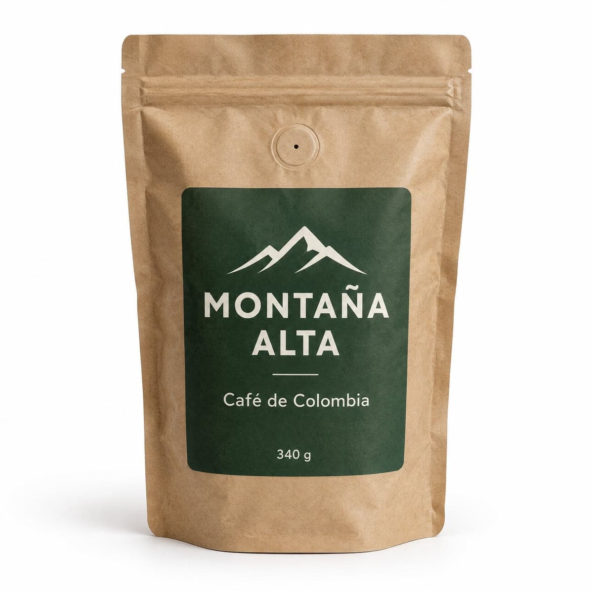 Foto de producto: bolsa de café Montaña Alta sobre fondo blanco
